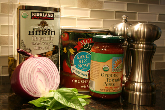 Organic Spaghetti and Meat Sauce Ingredients